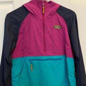 LL Bean 1/2 Zip Rain Jacket